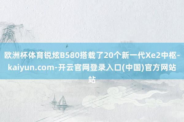 欧洲杯体育锐炫B580搭载了20个新一代Xe2中枢-kaiyun.com-开云官网登录入口(中国)官方网站