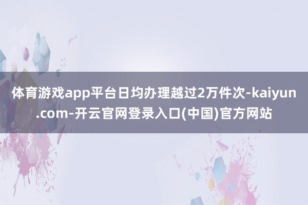 体育游戏app平台日均办理越过2万件次-kaiyun.com-开云官网登录入口(中国)官方网站