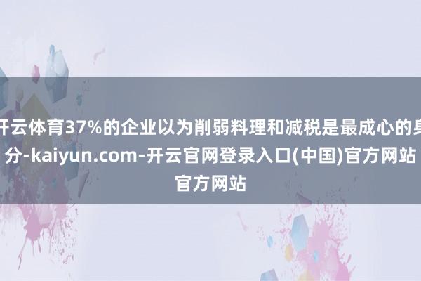 开云体育37%的企业以为削弱料理和减税是最成心的身分-kaiyun.com-开云官网登录入口(中国)官方网站