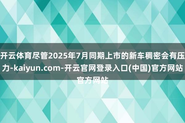 开云体育尽管2025年7月同期上市的新车稠密会有压力-kaiyun.com-开云官网登录入口(中国)官方网站