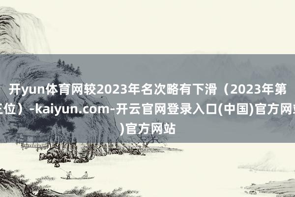 开yun体育网较2023年名次略有下滑（2023年第三位）-kaiyun.com-开云官网登录入口(中国)官方网站