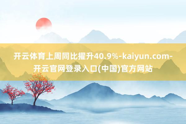 开云体育上周同比擢升40.9%-kaiyun.com-开云官网登录入口(中国)官方网站